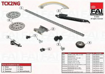 FAI AUTOPARTS tck2ng -  Комплект цепи привода распредвала